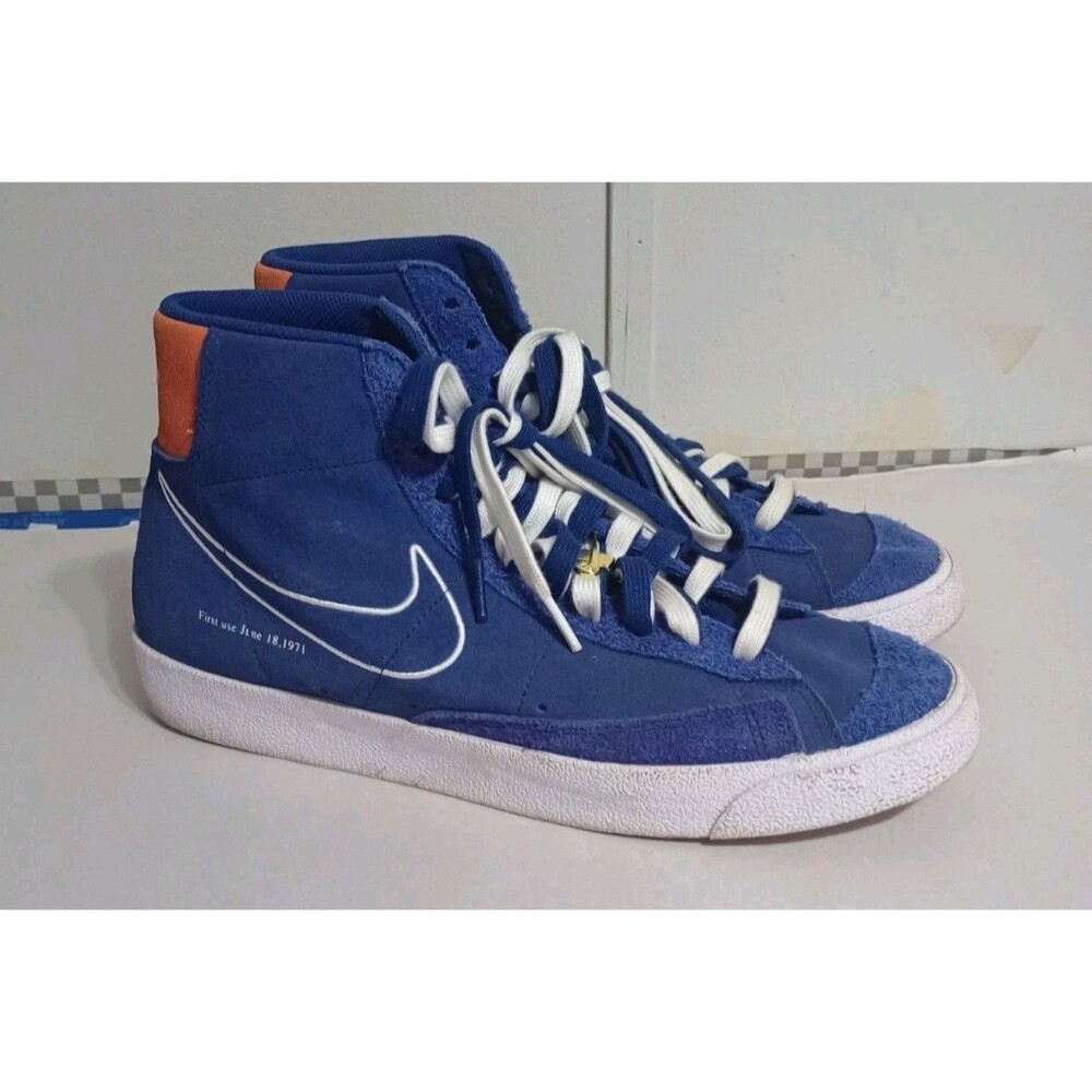 Nike 50th Anniversary Of The Swoosh High Top Royal Blue Suede Swoosh Charms 11.5